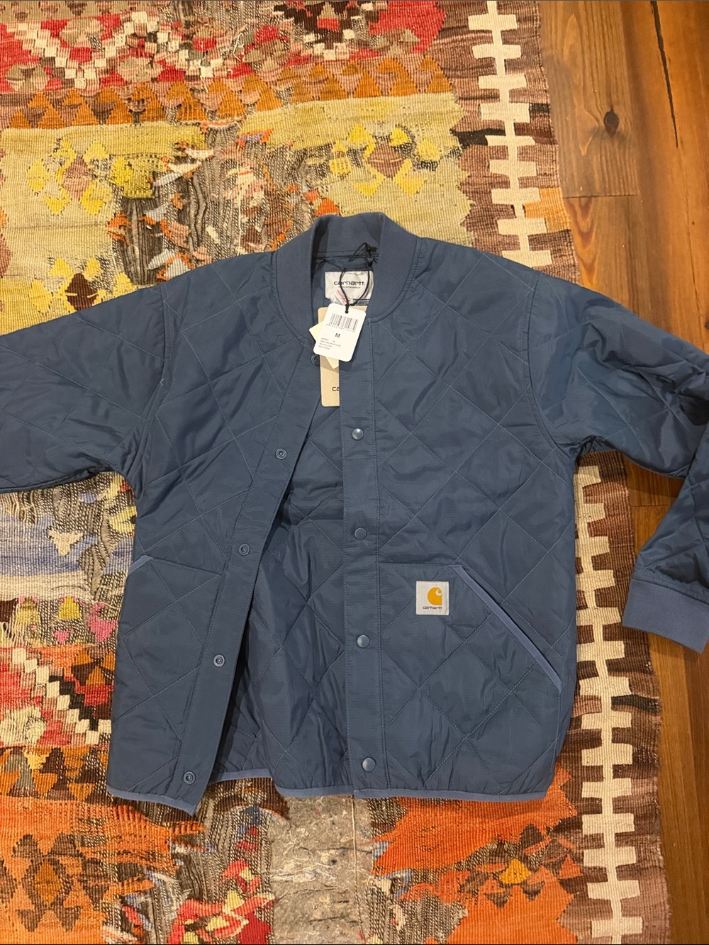 Carhartt Quilted Lightweight Jacket in Navy Blue